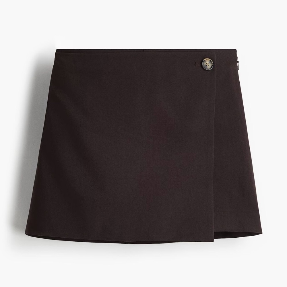 Elegant Brown Double-Breasted Women's Blazer & Wrap Skort NWT - Picture 2 of 14